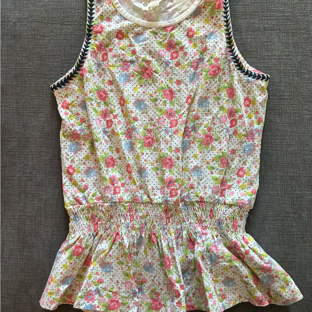 Matilda Jane Floral Tank Top - Pink, Green, Blue